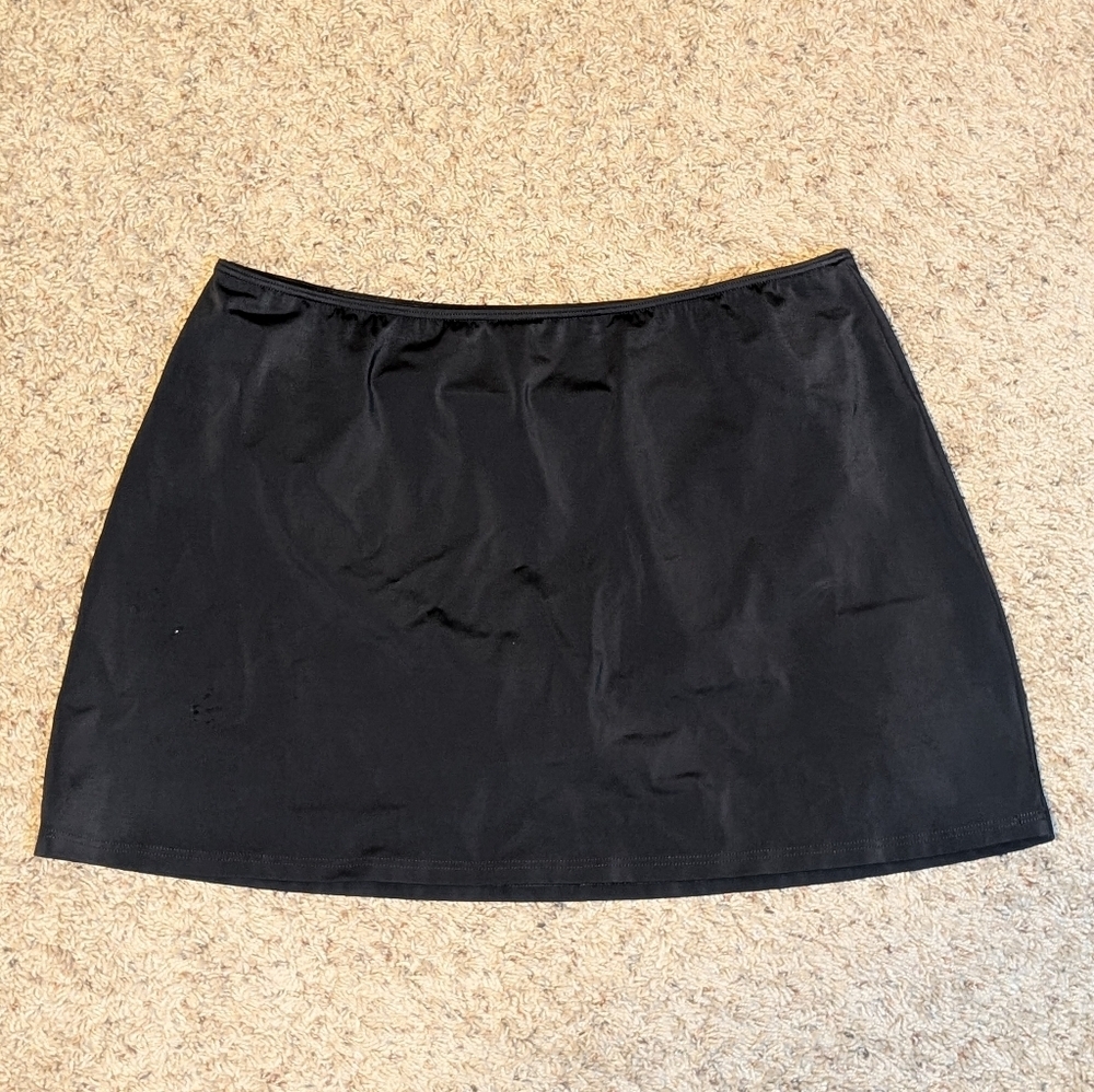 Suit Yourself! Black Tankini Swim Skirt Bottom Sz 16
